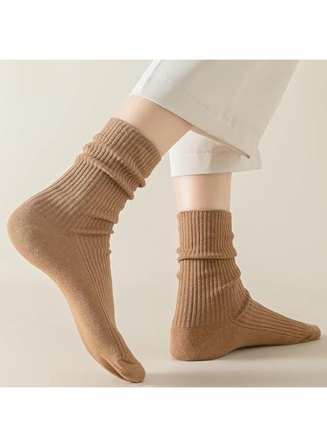 CLENEA Crew Socks for Women,Cotton Socks,Mid-Calf Socks,Cute Casual Athletic Socks,Soft Womens Socks,Aesthetic Socks - Image 5